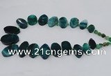 CTD2785 Top drilled 15*25mm - 25*40mm oval agate gemstone beads