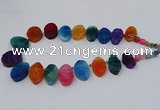 CTD2786 Top drilled 15*25mm - 25*40mm oval agate gemstone beads