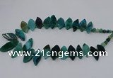 CTD2793 Top drilled 15*30mm - 25*45mm marquise agate gemstone beads