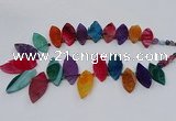 CTD2794 Top drilled 15*30mm - 25*45mm marquise agate gemstone beads