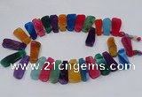 CTD2801 Top drilled 15*35mm - 20*40mm freeform agate gemstone beads