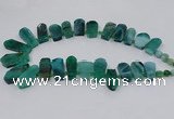 CTD2823 Top drilled 15*30mm - 18*45mm sticks agate gemstone beads