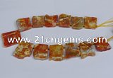 CTD2832 Top drilled 25*30mm - 35*45mm freeform agate beads