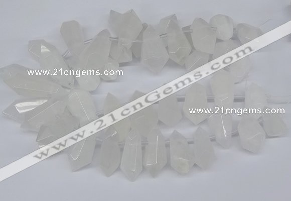 CTD2859 Top drilled 15*20mm - 22*50mm sticks quartz beads