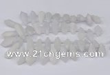 CTD2860 Top drilled 15*20mm - 22*50mm sticks plated quartz beads