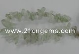 CTD2886 Top drilled 12*20mm - 15*35mm sticks green quartz beads