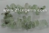 CTD2887 Top drilled 15*30mm - 18*40mm sticks green quartz beads