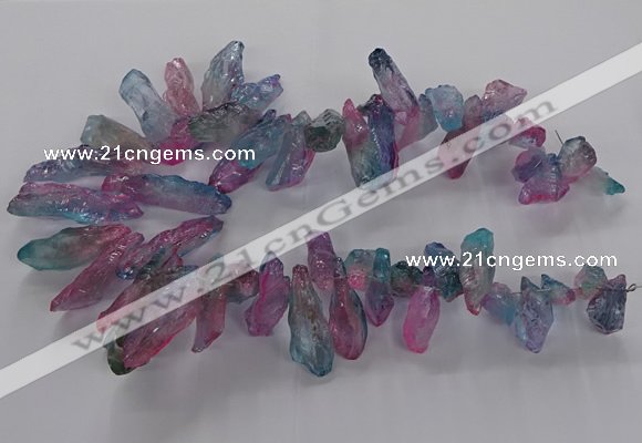 CTD2888 Top drilled 12*28mm - 16*45mm sticks quartz beads