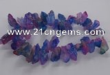 CTD2889 Top drilled 12*28mm - 16*45mm sticks quartz beads