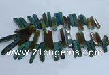 CTD2912 Top drilled 8*35mm - 10*65mm sticks agate beads