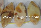 CTD30 Top drilled 15*30mm – 18*37mm marquise Morocco agate beads