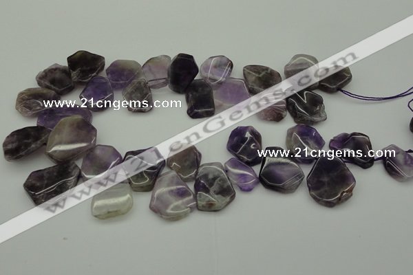 CTD304 Top drilled 15*20mm - 20*25mm freeform dogtooth amethyst beads