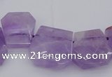 CTD311 Top drilled 15*18mm - 18*20mm freeform lavender amethyst beads