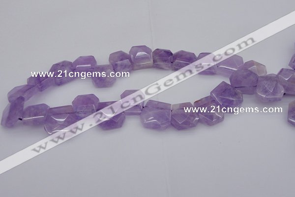 CTD311 Top drilled 15*18mm - 18*20mm freeform lavender amethyst beads