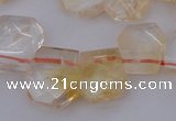 CTD315 Top drilled 15*18mm - 18*20mm faceted freeform citrine beads