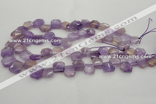 CTD316 Top drilled 15*18mm - 18*20mm faceted freeform ametrine beads