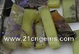 CTD330 Top drilled 10*25mm - 10*45mm sticks charoite beads