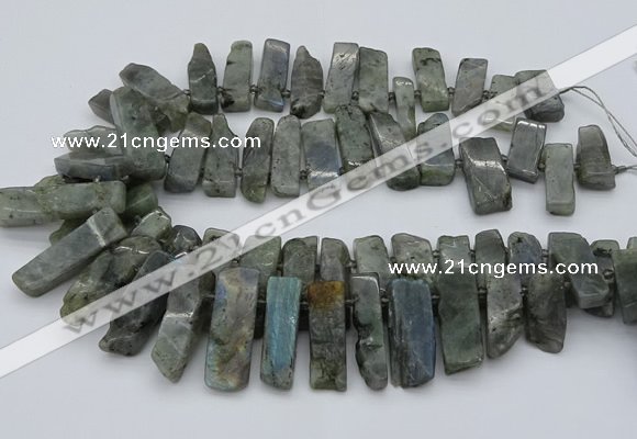 CTD331 Top drilled 10*20mm - 12*35mm sticks labradorite beads