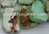 CTD335 Top drilled 15*20mm - 25*30mm freeform Australia chrysoprase beads