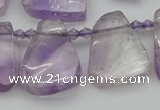 CTD336 Top drilled 15*20mm - 25*30mm freeform amethyst beads