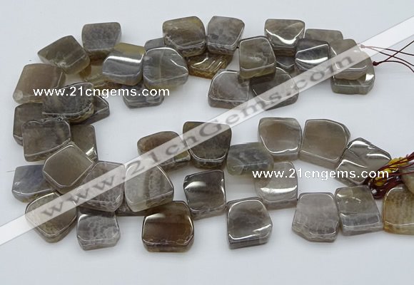 CTD340 Top drilled 15*20mm - 25*30mm freeform agate beads