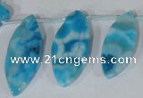 CTD35 Top drilled 10*24mm – 17*40mm marquise crazy lace agate beads