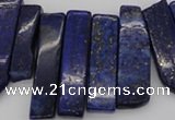 CTD352 Top drilled 10*28mm - 10*50mm wand lapis lazuli beads