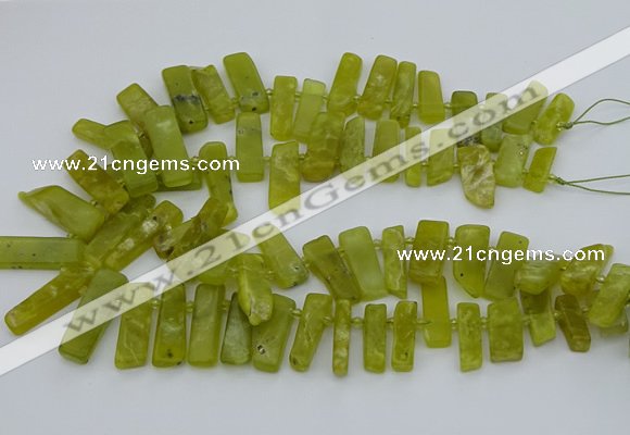 CTD3520 Top drilled 10*20mm - 12*40mm sticks Korean jade beads