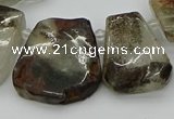 CTD3535 Top drilled 15*20mm - 25*30mm freeform green phantom quartz beads