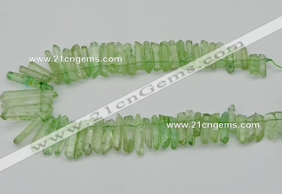 CTD3548 Top drilled 6*20mm - 8*35mm sticks quartz beads wholesale