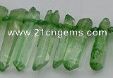 CTD3549 Top drilled 6*20mm - 8*35mm sticks quartz beads wholesale