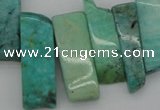 CTD355 Top drilled 10*28mm - 10*50mm wand Russian amazonite beads