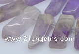 CTD3587 Top drilled 10*20mm - 12*40mm sticks lavender amethyst beads