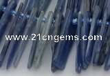 CTD3595 Top drilled 2*15mm - 5*40mm sticks blue kyanite beads