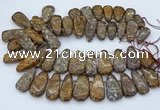 CTD3597 Top drilled 10*22mm - 20*45mm freeform opal gemstone beads