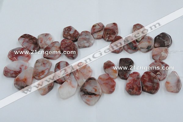 CTD360 Top drilled 18*25mm - 25*35mm freeform agate gemstone beads