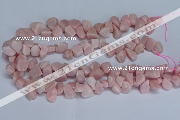 CTD3606 Top drilled 10*14mm - 13*18mm nuggets Chinese pink opal beads