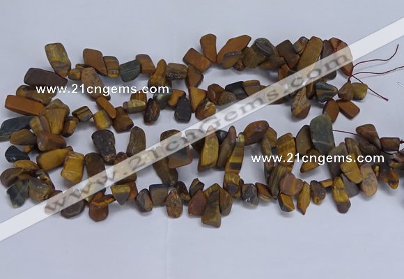 CTD3616 Top drilled 10*14mm - 13*18mm nuggets yellow tiger eye beads