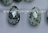 CTD3618 Top drilled 13*22mm briolette moss agate gemstone beads