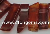 CTD363 Top drilled 10*28mm - 10*55mm wand red agate beads