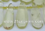 CTD3636 Top drilled 10*20mm - 15*45mm freeform lemon quartz beads