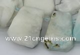 CTD3642 Top drilled 15*20mm - 25*30mm freeform larimar gemstone beads