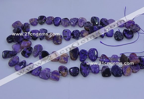 CTD3652 Top drilled 10*14mm - 15*20mm freeform charoite beads