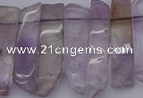 CTD366 Top drilled 10*25mm - 10*45mm wand amethyst beads