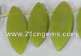 CTD37 Top drilled 10*35mm – 15*45mm marquise Korean jade beads