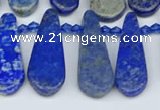 CTD3716 Top drilled 10*20mm - 15*45mm freeform lapis lazuli beads