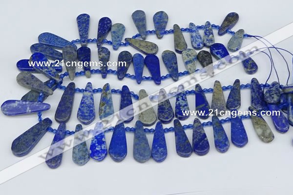 CTD3716 Top drilled 10*20mm - 15*45mm freeform lapis lazuli beads