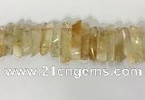 CTD3724 Top drilled 8*20mm - 10*50mm sticks citrine gemstone beads