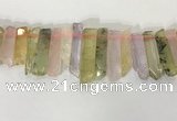 CTD3728 Top drilled 8*20mm - 10*50mm sticks mixed quartz beads