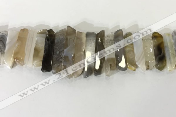 CTD3731 Top drilled 8*20mm - 10*50mm sticks agate gemstone beads